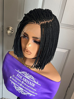 short feathers braids hairstyle+short braided bob wig+short braid wigs+short braided wigs with closure
