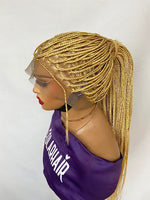 boho knotless braided wig+ boho wig + bohemian human hair wig + full lace braid wigs + where can i buy braid wig+ bohemian wig + where can i but boho braided wig + Golden boho wig