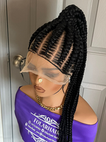 boho knotless braided wig+ boho wig + bohemian human hair wig + full lace braid wigs + where can i buy braid wig+ bohemian wig+Glueless braided wig+Stitches Shuku