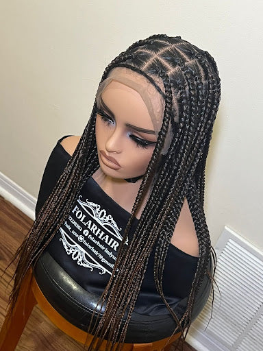boho knotless braided wig+ boho wig + bohemian human hair wig + full lace braid wigs + where can i buy braid wig+ bohemian wig+Glueless braided wig